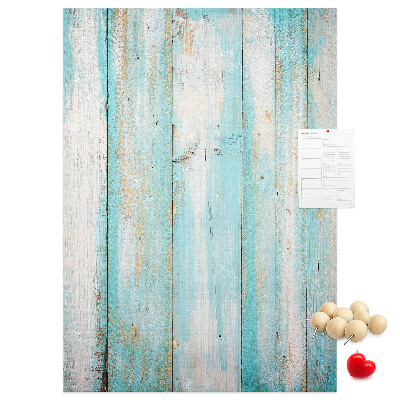 Pin board Wooden texture in shades of blue