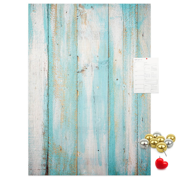 Pin board Wooden texture in shades of blue