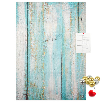 Pin board Wooden texture in shades of blue