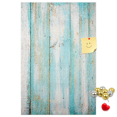 Pin board Wooden texture in shades of blue