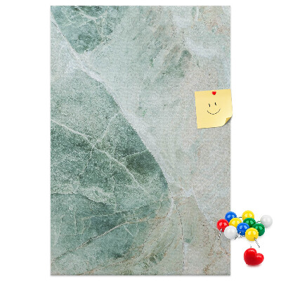 Cork notice board Green marble with delicate veins