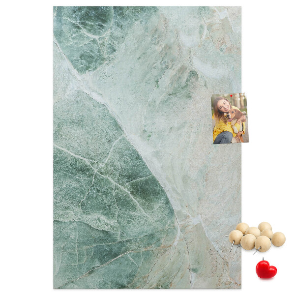 Cork notice board Green marble with delicate veins
