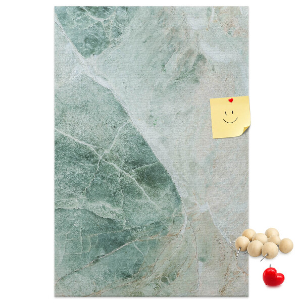 Cork notice board Green marble with delicate veins