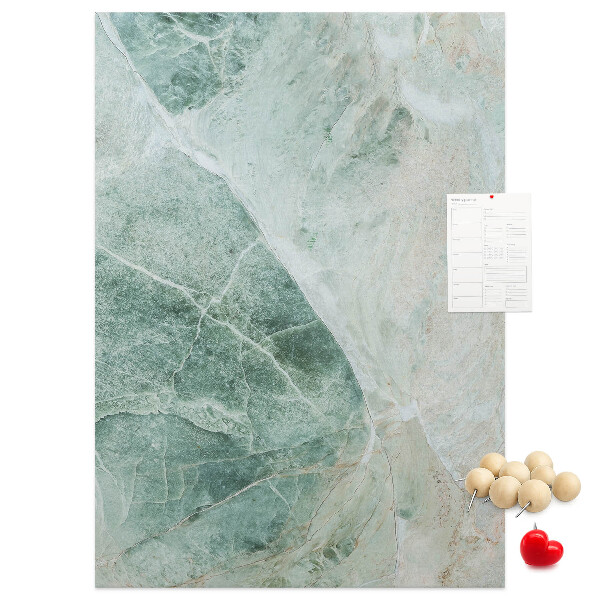 Cork notice board Green marble with delicate veins