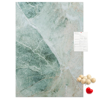 Cork notice board Green marble with delicate veins