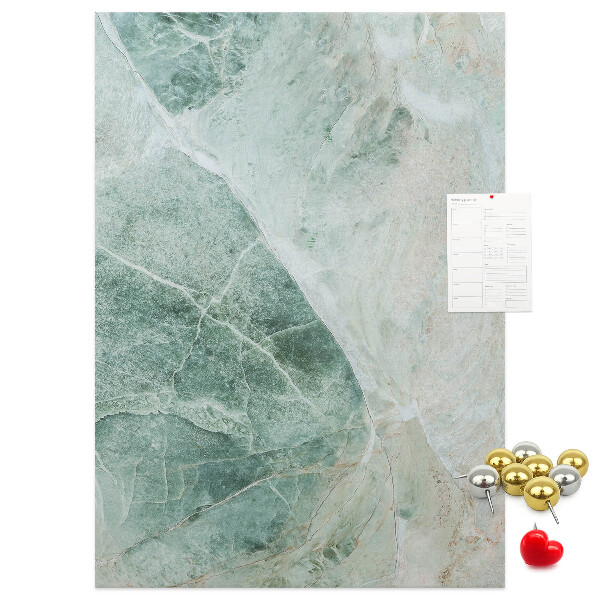 Cork notice board Green marble with delicate veins