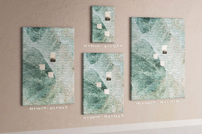 Cork notice board Green marble with delicate veins