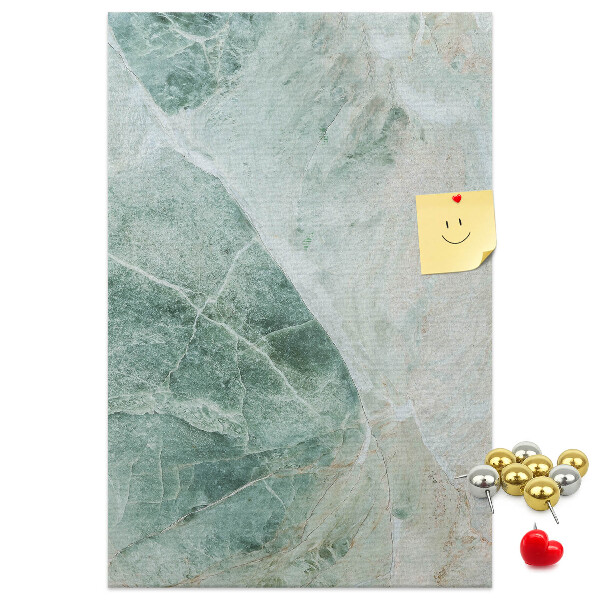 Cork notice board Green marble with delicate veins