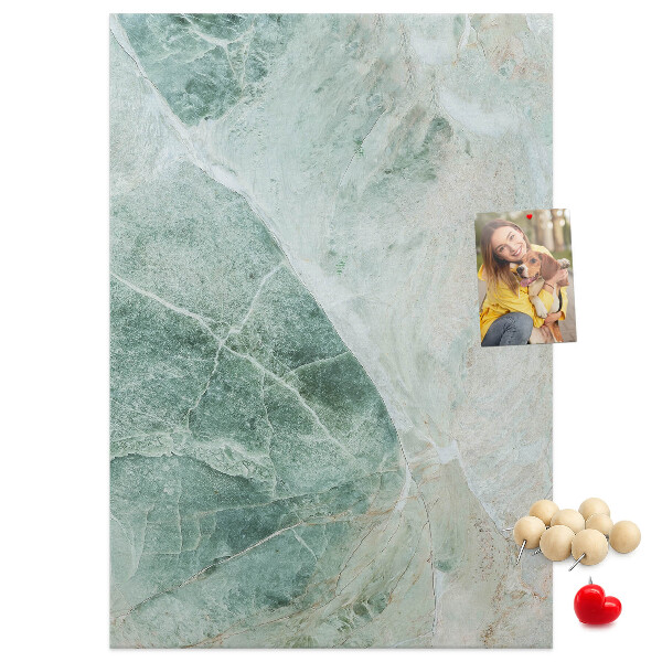 Cork notice board Green marble with delicate veins