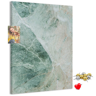 Cork notice board Green marble with delicate veins