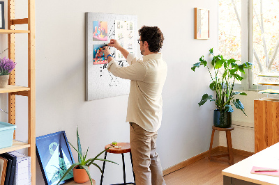Memo cork board Geometric symbols of adventure and exploration