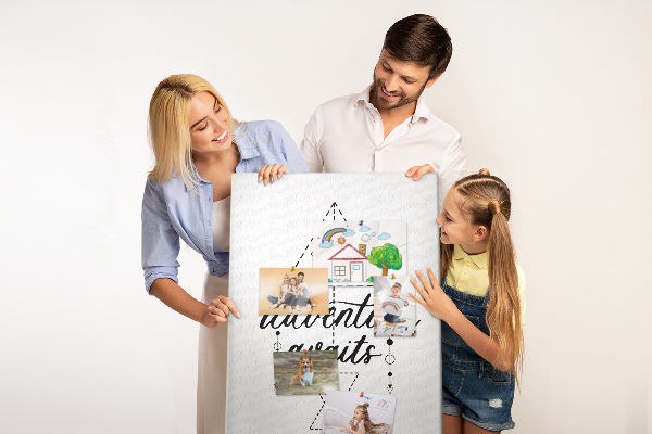 Memo cork board Geometric symbols of adventure and exploration