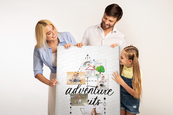 Memo cork board Geometric symbols of adventure and exploration