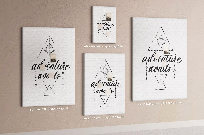 Memo cork board Geometric symbols of adventure and exploration