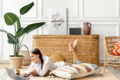 Memo cork board Geometric symbols of adventure and exploration