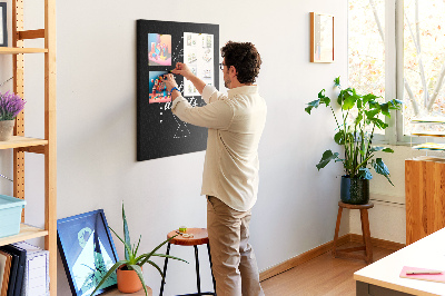 Wall cork memo board Geometric shapes in a minimalist style