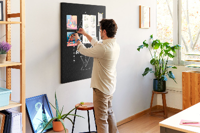 Wall cork memo board Geometric shapes in a minimalist style
