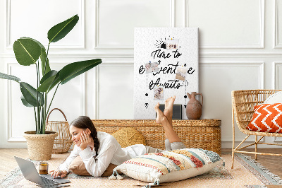 Pin board Time for an adventure with an inspiring inscription