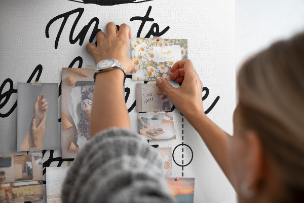 Pin board Time for an adventure with an inspiring inscription