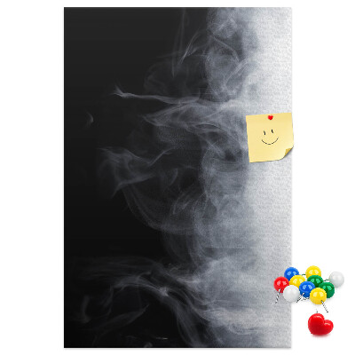 Memo cork board Black and white fog with a gentle transition