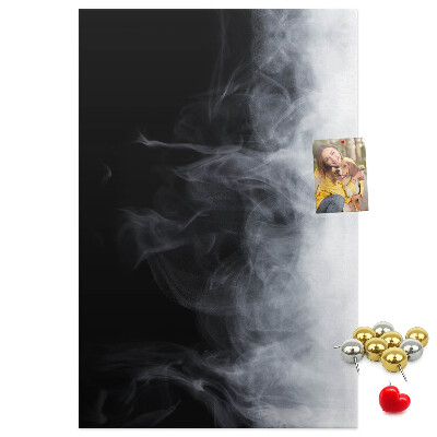 Memo cork board Black and white fog with a gentle transition