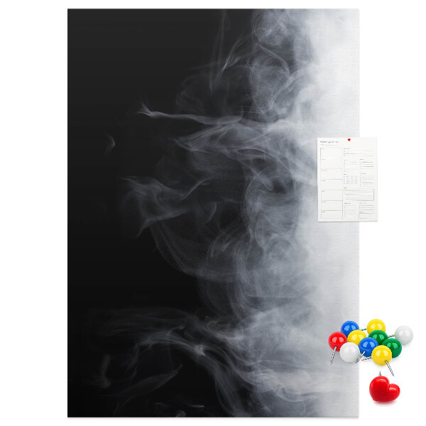 Memo cork board Black and white fog with a gentle transition