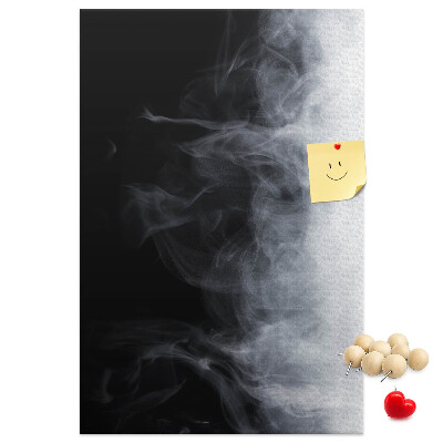 Memo cork board Black and white fog with a gentle transition