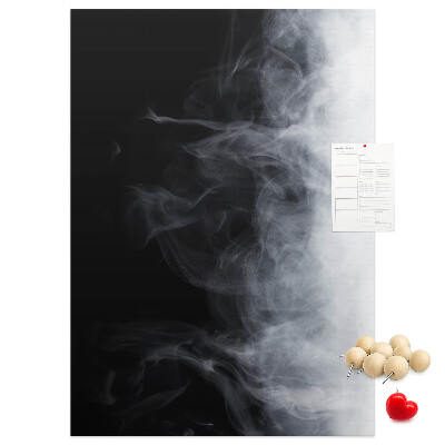 Memo cork board Black and white fog with a gentle transition