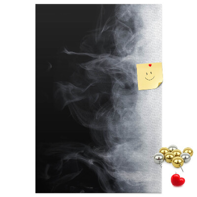 Memo cork board Black and white fog with a gentle transition