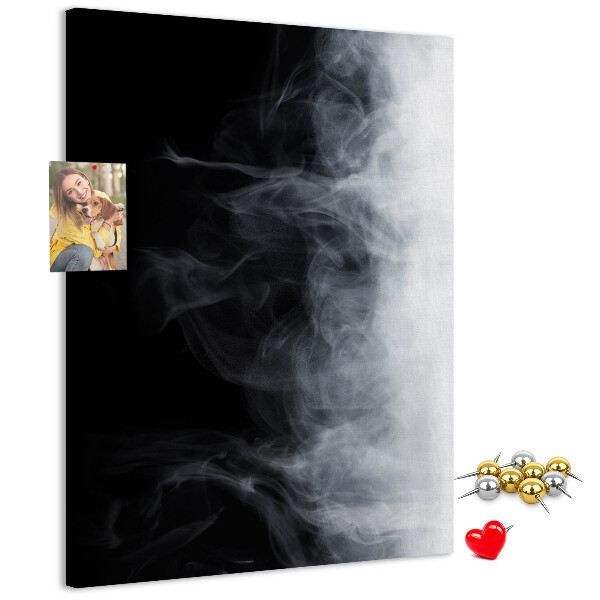 Memo cork board Black and white fog with a gentle transition