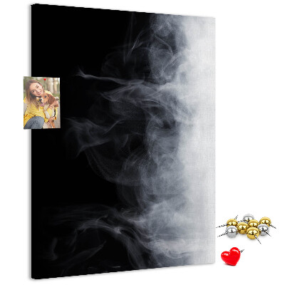 Memo cork board Black and white fog with a gentle transition