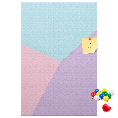 Pin board Geometric shapes in pastel shades