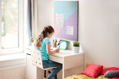 Pin board Geometric shapes in pastel shades