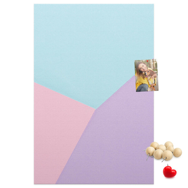 Pin board Geometric shapes in pastel shades