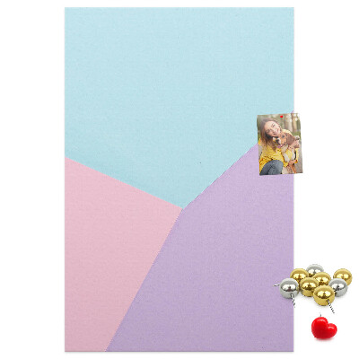 Pin board Geometric shapes in pastel shades