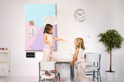 Pin board Geometric shapes in pastel shades