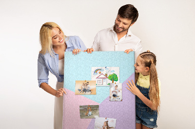 Pin board Geometric shapes in pastel shades