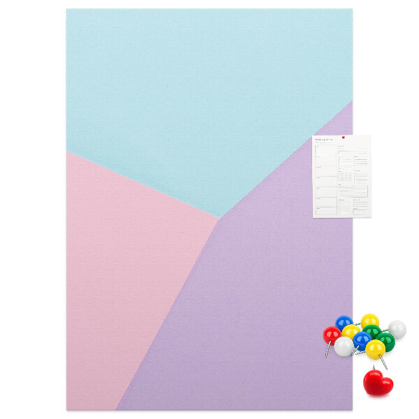 Pin board Geometric shapes in pastel shades