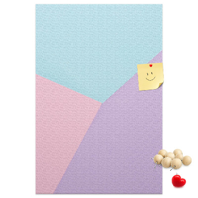 Pin board Geometric shapes in pastel shades