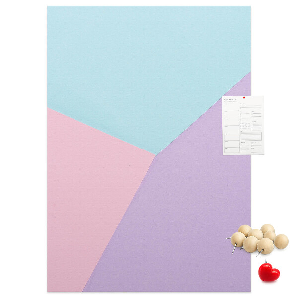 Pin board Geometric shapes in pastel shades