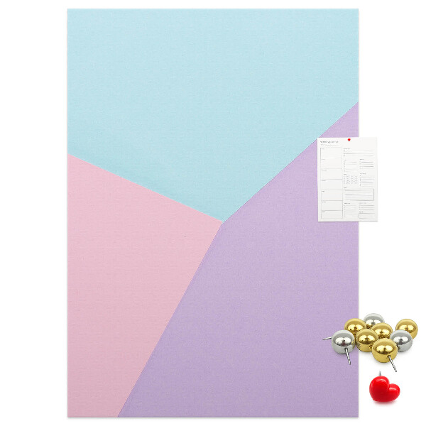 Pin board Geometric shapes in pastel shades
