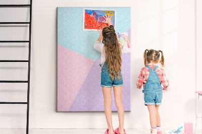 Pin board Geometric shapes in pastel shades