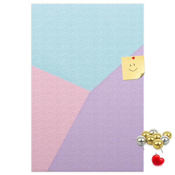 Pin board Geometric shapes in pastel shades