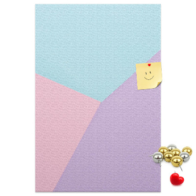 Pin board Geometric shapes in pastel shades