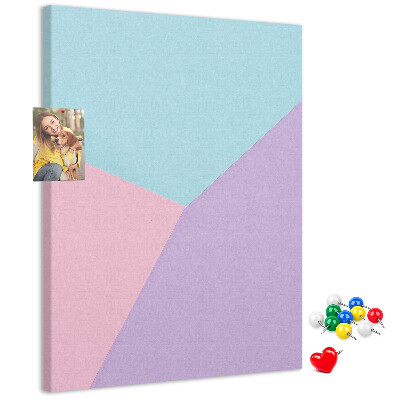 Pin board Geometric shapes in pastel shades