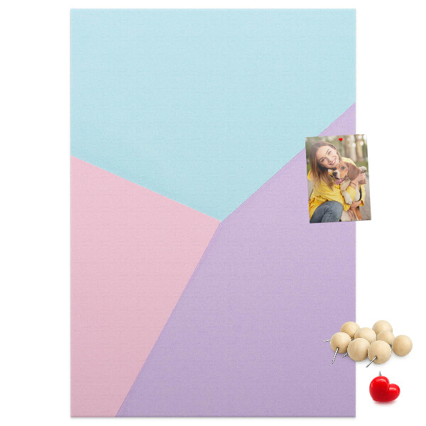 Pin board Geometric shapes in pastel shades