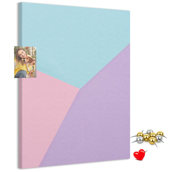 Pin board Geometric shapes in pastel shades