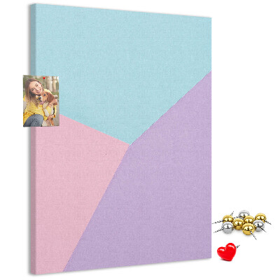 Pin board Geometric shapes in pastel shades