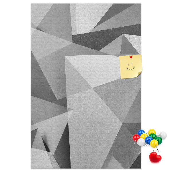 with abstract grayscale triangle pattern