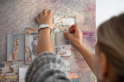 Memo cork board Delicate pastel spots on the background